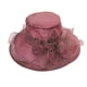 thumbnail image 2 of Flor Red Hilo Sombrero para el sol Playa Protector solar Sombrero para el sol Mujer Organza Sombrero de copa Wmkox8yii jkg5769, 2 of 2