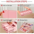 thumbnail image 5 of Multi Level Smart Drawer Organizer – 3 Tier Expandable Drawer Organizer – Jewelry, Junk, Makeup, Silverware Storage Organizer – Perfect for Kitchen, Desk, Medicine Cabinet & More（SMALL,Pink）, 5 of 7