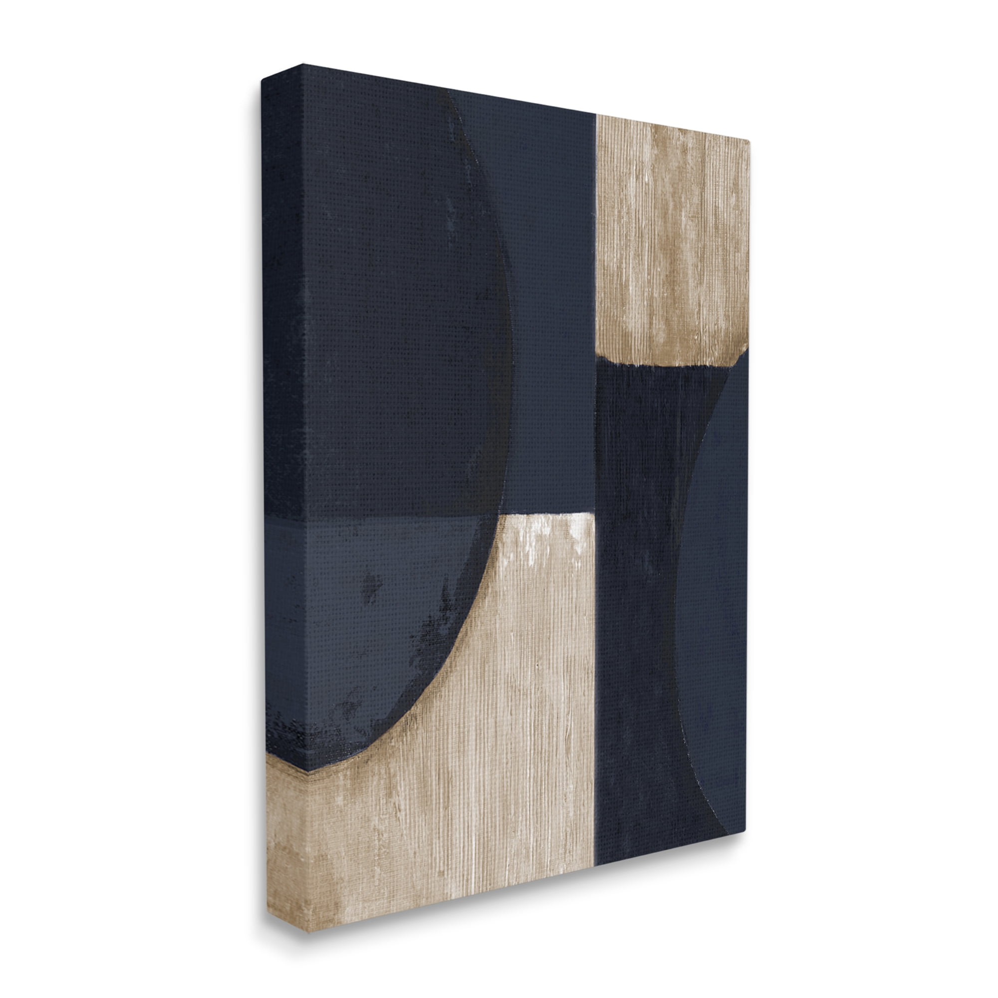 Stupell Industries Contemporary Dark Shapes Abstract Painting Gallery Wrapped Canvas Art Print Wall Art, 36 x 48