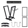 thumbnail image 3 of Fire Wood Rack Indoor/ Outdoor Decorative Fireplace Wood Holder，Assemblable Log Storage Rack with Side Kindling Rack, 3 of 7