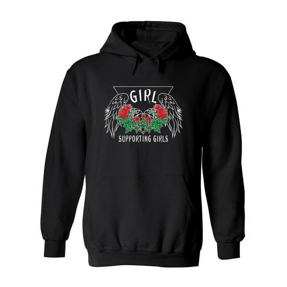 Girl Support Girls. Hoodie Women -Image by Shutterstock, Female Large