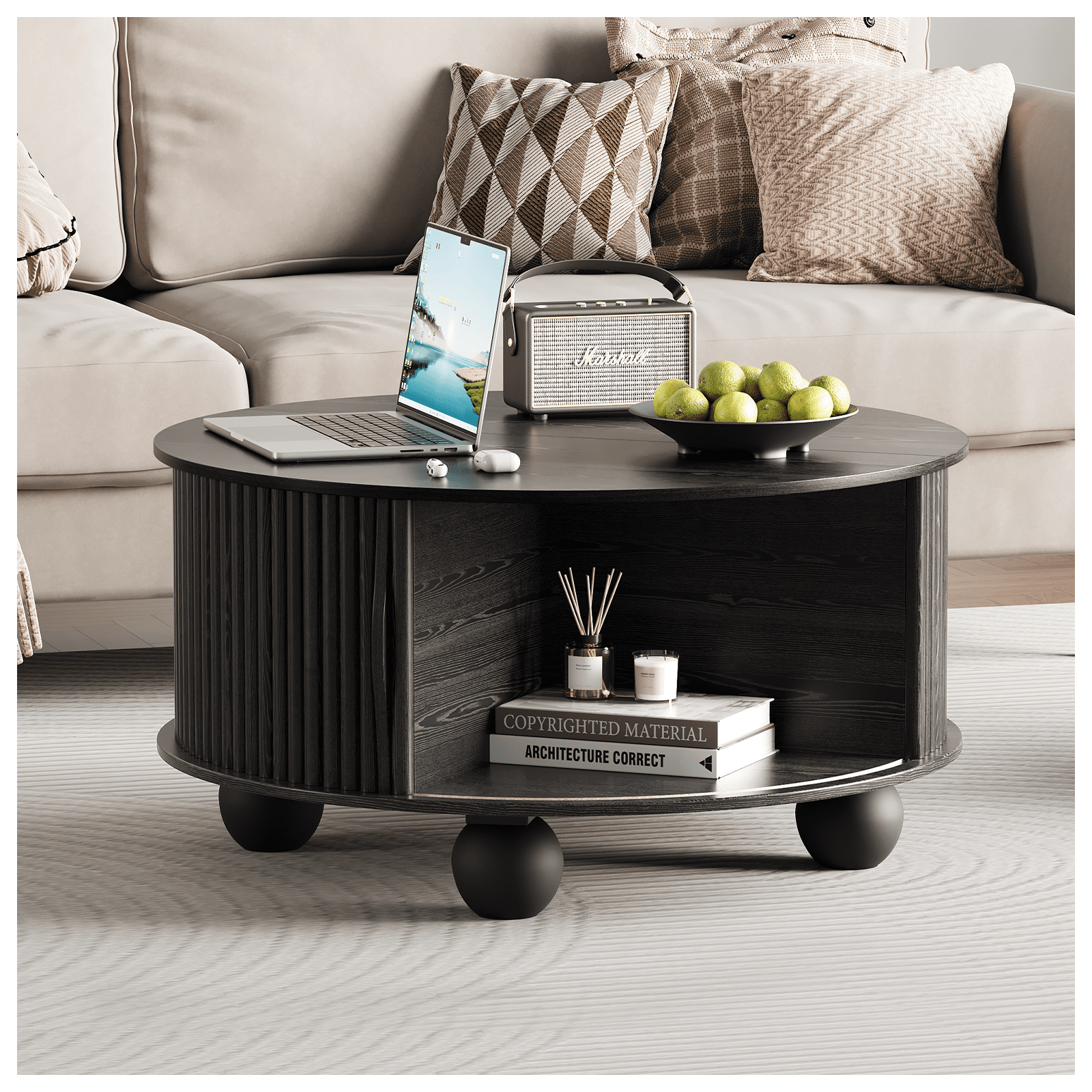JOINICE Lift Top Coffee Table with Storage,Mid Century Modern