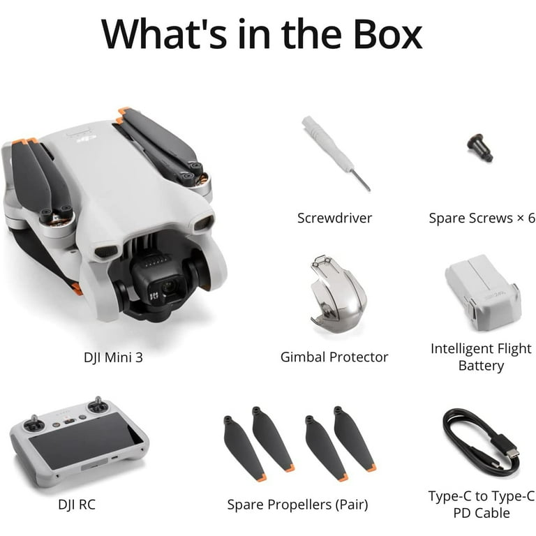 DJI Mini 3 Foldable Photography Drone and RC Controller with DJI Mini 3 Foldable Photography Drone and RC Controller with
