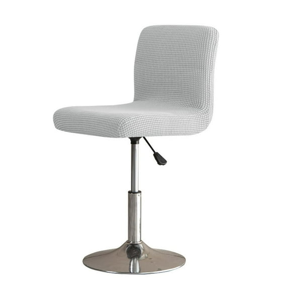 2 Pcs Bar Stool Cover Square Swivel Barstool Chair Seat Barstool Corn Grain Velvet Barstool Protector Covers for Counter Height Mid Low Back Chair Holiday, Light Gray