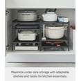thumbnail image 6 of Yamazaki Home Three-Tier Cabinet Storage Rack, Black, Steel, Adjustable Tiers, 6 of 7