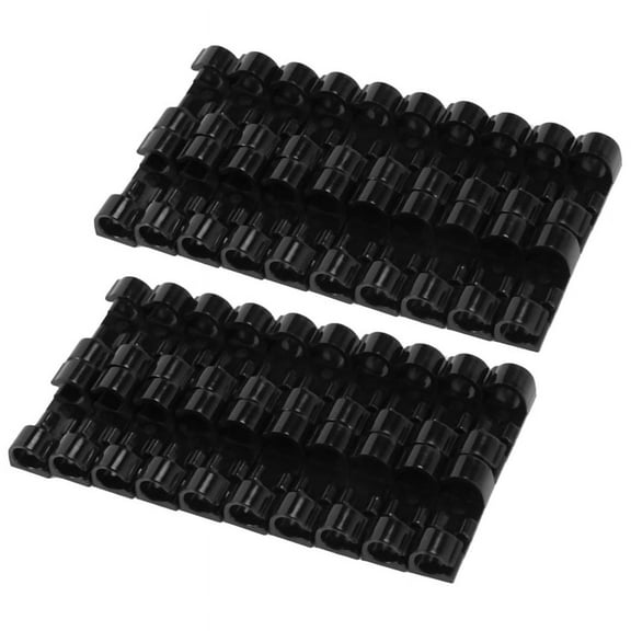 40Pcs/Lot Wire Fixing Clamp Clip Desktop Wire Clear Up Clips Holder Cable Clip USB Cord Clips Holder(Black)