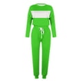 thumbnail image 4 of successthop 2 Piece Sweatsuits for Women Plus Size Long Sleeve Crewneck Top and Jogger Trouser Color Block Outfits, 4 of 5