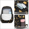 thumbnail image 4 of Sun and Planet Gothic Pattern 17" Waterproof Oxford School Backpacks for Teens, S-Shape Padded Straps, for School, Travel, Hiking, Camping, 4 of 5
