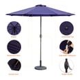thumbnail image 6 of 9 ft Patio Outdoor Umbrella Market Table Umbrella with Push Button Tilt and Crank, Navy Blue, 6 of 7