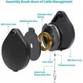 thumbnail image 2 of six packs Portable Cable Management Ceiling Pulley System Heavy Duty Black, 2 of 8