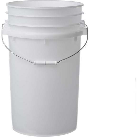 Letica Premium 7 Gallon Bucket, HDPE, Natural, 1 Pack