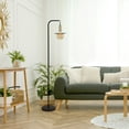 thumbnail image 2 of Mod Lighting and Decor Street Light Style Floor Lamp - 61" - Matte Black and Gold, 2 of 9