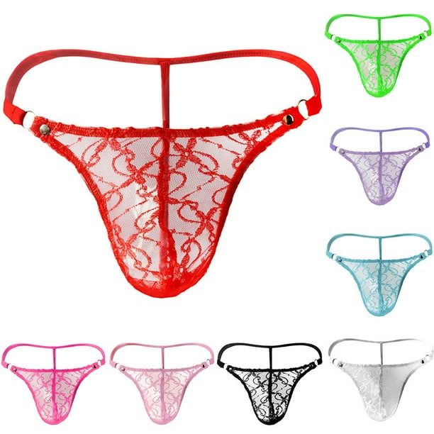 XZNGL Sexy Lingerie Mens Sexy Lingerie Underwear Lace Mesh G-String ...