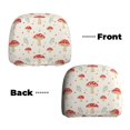thumbnail image 6 of Kdxio Flat Mushrooms Pattern Print 2 Piece Car Head Rest Covers Set Auto Front/Rear Seats Headrest Cover Universal Fit Most Cars,Sedan, SUV, 6 of 9