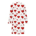 thumbnail image 5 of Censtreet Nightgowns for Women Long Sleeve Night Gown Soft Sleep Shirts Women's Sleepwear Heart Print Sleep Dress, 5 of 5