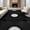 Black White, Pattern 4, variant on ODIKA Disc Record Music Shaped Monochrome Circle Motifs Cd Shape Vinyl for Playroom, Bedroom, Reading Nook, Pet Friendly & Kids Safe Play