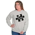 thumbnail image 4 of Different Not Less Autism Puzzle Sweatshirt for Men or Women Brisco Brands S, 4 of 6