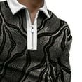 thumbnail image 3 of DPTALR Chemise Slim Slim à Imprimé Revers à Manches Longues pour Homme, 3 of 5