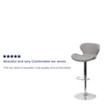 thumbnail image 5 of Emma + Oliver Gray Fabric Adjustable Height Curved Back Barstool, 5 of 13