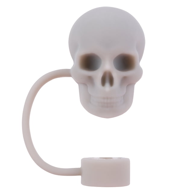 Tapas Paja Con Forma Calavera Silicona 10 Mm para Accesorios 30/40 Oz