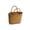 Khaki_New#447, variant on Handwoven Plastic Beach Tote Bag, Khaki Summer Handbag, 11.81 x 11.02 x 1.57 Inches