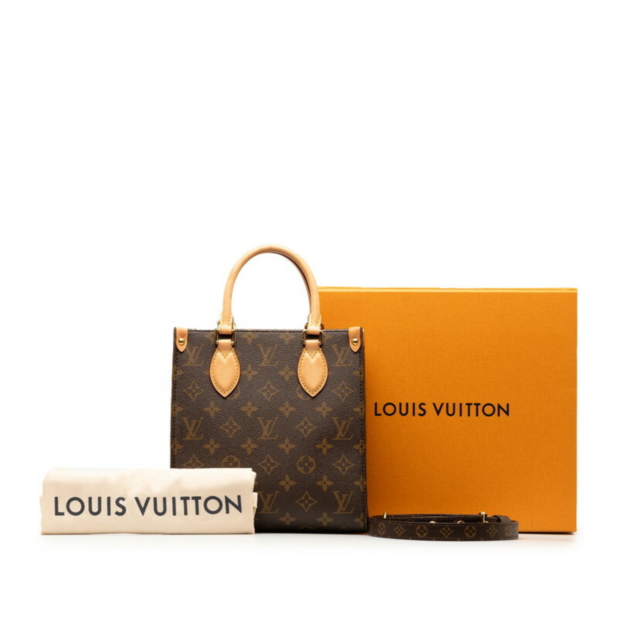 Pre-Owned Louis Vuitton Monogram Sac Plat BB Handbag Shoulder Bag 