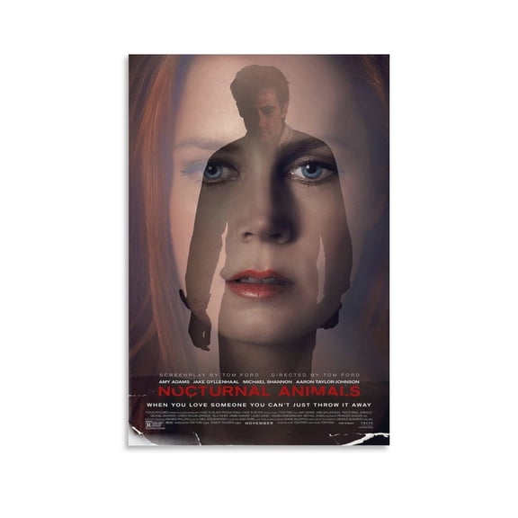Nocturnal Animals Classic Movie Poster Poster Decorative Painting Canvas Wall Art Living Room Posters Bedroom Painting 12x18inch(30x45cm)