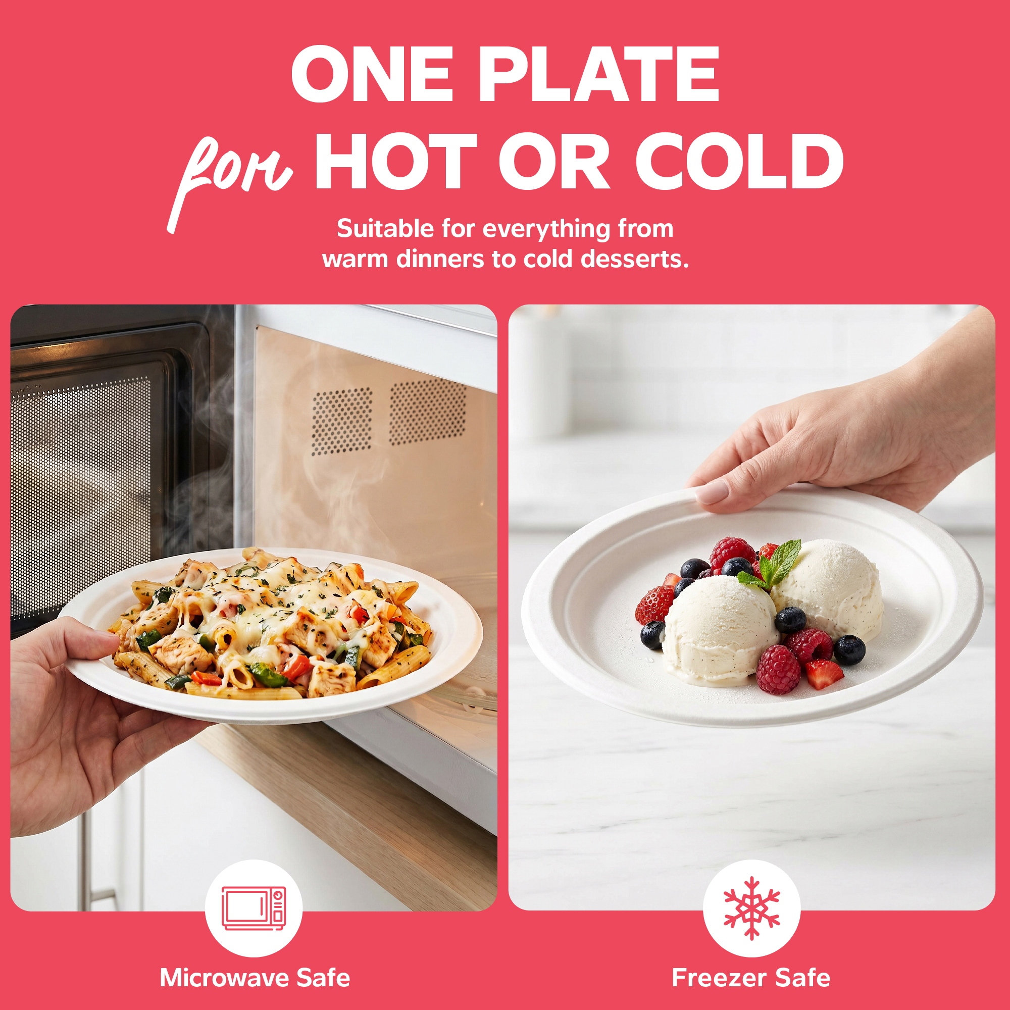 Gusto Compostable Paper Plates, 9", White, 125 Count photo 5