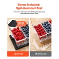 thumbnail image 3 of VEVOR Chilled Condiment Server Caddy, 5 Compartment Ice Cooled Serving Container, Plastic Fruit Garnish Tray Platter with Lid, for Taco Salad Bar Accessories, Party Home Restaurant Supplies, 3 of 9