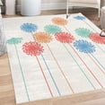 thumbnail image 1 of Dandelion Decorative Rug, Abstract Wildflower Silhouettes Botanical Inspirations Meadow in Summer Season, Quality Carpet for Bedroom Dorm and Living Room, 6 Sizes, Mint Green, by Ambesonne, 1 of 4
