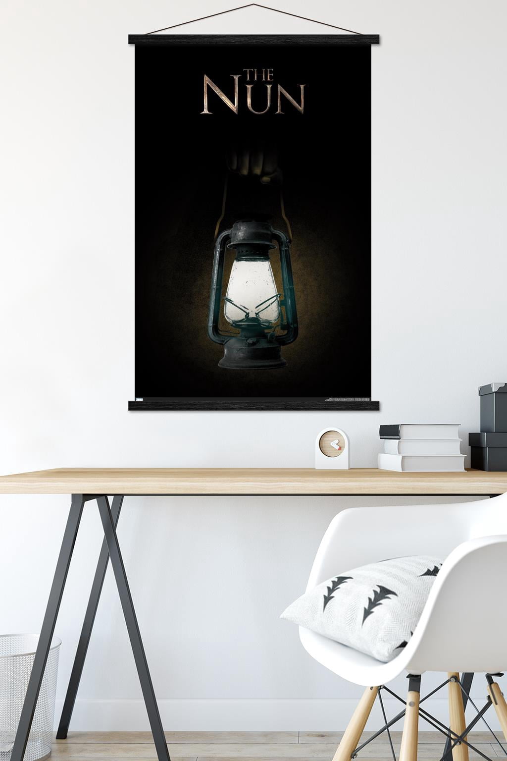 The Nun - Lantern Wall Poster with Wooden Magnetic Frame, 22.375" x 34"
