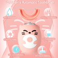 thumbnail image 5 of HLONK Kids Sonic Electric Toothbrush U Shaped Electric Toothbrush Automatic Timer Toothbrush IPX7 Waterproof 5 Clearing Modes Cartoon Modeling Design for Child 2-6 (Cat Style), 5 of 5