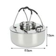 thumbnail image 4 of DOLITY 1.5L Camping Kettle Tea Pot Cookware Coffee Pot Campfire Kettle Water Kettle for, 4 of 9