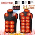 thumbnail image 2 of Chaleco autocalentable de 21/13/9 áreas, chaqueta calentada de invierno para hombres y mujeres, chaleco calefactor táctico, abrigo calentador corporal con guantes, 2 of 5
