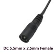 thumbnail image 2 of FOR 1pc 5.5mm x 2.5mm DC Power Right Angle Male to Female Extension Cable for IP Camera Camera LED Strip 3ft 1m 22AWG, 2 of 2