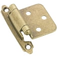 thumbnail image 1 of Semi-Concealed Self-Closing Cabinet Hinges - Antique Brass, 2 Pack, 1 of 2