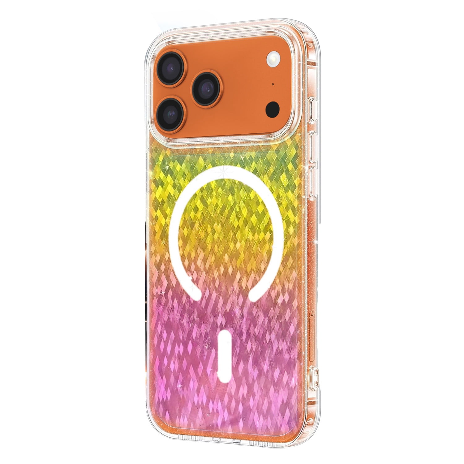 CD-Pattern Electroplated Four Corner Shockproof Case for iPhone 17 Pro Max
