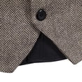 thumbnail image 5 of Mens Western Herringbone Suit Vest Cotton Blend Slim Fit, 5 of 5
