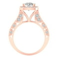 thumbnail image 4 of Halo Engagement Ring for Women - 2.37ct Simulated Diamond in 18K Rose Gold Promise Ring, 4 of 6