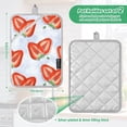 thumbnail image 4 of Strawberry Slices Pattern Pot Holder Set 2 Piece Non-Slip Oven Hot Pads Heat Resistant Durable 7x9.8in, 4 of 7