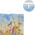 thumbnail image 5 of FREEAMG Butterfly Flower Shower Curtain, Waterproof Fabric Shower Curtains with 12 Hooks for Bathroom Hotel Spa Home Decor, 60 x 72 Inch, 5 of 6