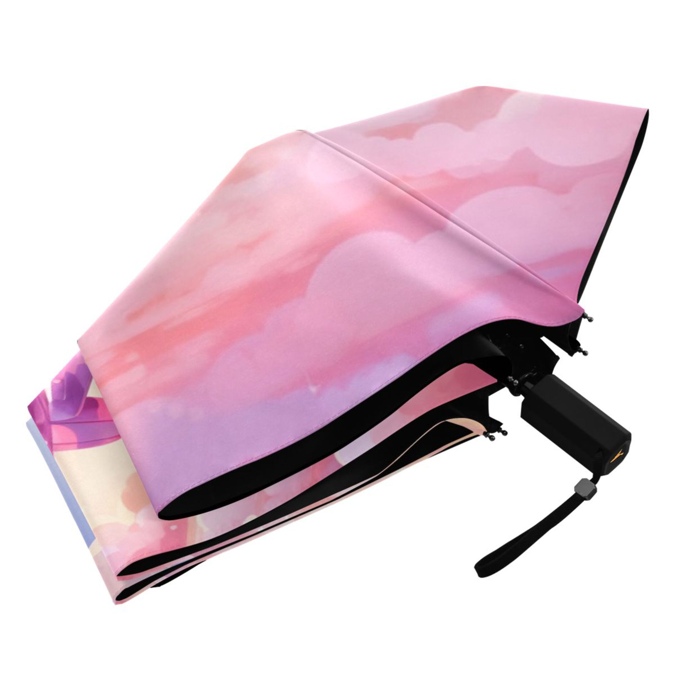 Aircraft Flying in Sky Compact Sun Umbrella Windproof Travel Umbrellas for Rain Strong Portable UV Protection