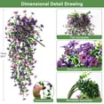 thumbnail image 2 of Flores colgantes artificiales INQCMY Daisy con eucalipto, 2 unidades, 2 of 6