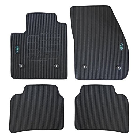 All Weather Floor Mats for 2018 to 2025 Cadillac XT4 with Safety Locks, front and Rear, Odorless