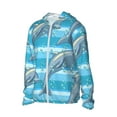 thumbnail image 2 of Kll Dolphin Print Men'S Women’s Upf 50+ Sun Protection Outdoor Hoodie Jacket Long Sleeve Fishing Hiking Performance Shirt- 3x-Large, 2 of 8