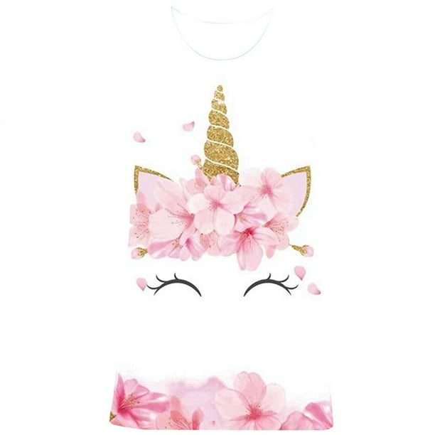 Vestido de niñas Cosplay disfraz de unicornio fiesta de Halloween para niños Vestidos niños la belleza dibujos animados Vestidos casuales ropa 1-10 Year6T Gao Jinjia LED