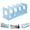 Blue, variant on SAYEEC 4 Pack Acrylic File Sorter, 4-Compartment Plastic Desk Organizer, Stackable Document Magazine Storage for Home & Office