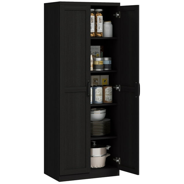 HOMCOM 63" Pantry Cabinet, Kitchen Storage Cabinet with Adjustable Shelves
