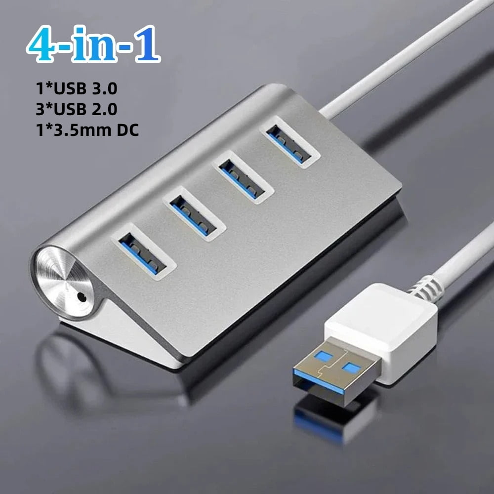 5Gbps High Speed USB 3.0 HUB Port USB OTG Aluminum Splitter Docking Station Expander (2) ,Safe and Reliable