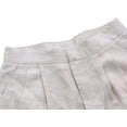 thumbnail image 3 of Amazhiyu Women's Linen Crop Pants Wide Leg Straight Pleated Front Ankle Trouser, 3 of 7